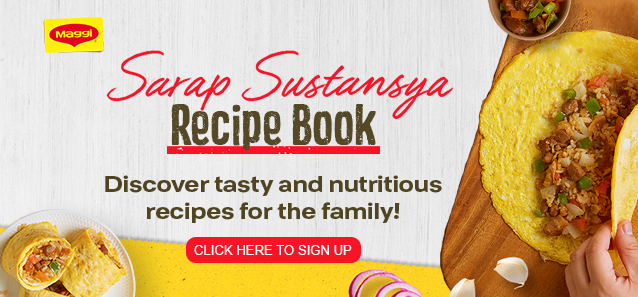 FREE recipe book para sayo! Just click the image below to sign up”