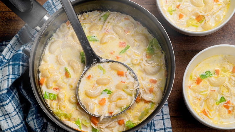 Creamy Chicken Sopas + Fried Maya Maya 