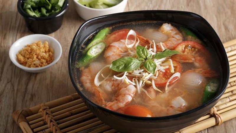 Vietnamese-Style Sour Prawn Soup + Crispy Pork Ribs