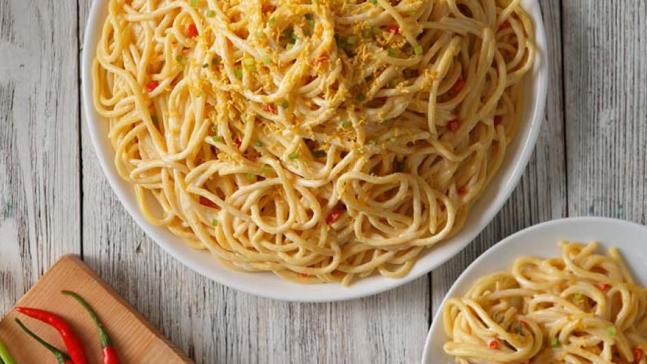 Salted Egg Spaghetti Recipe