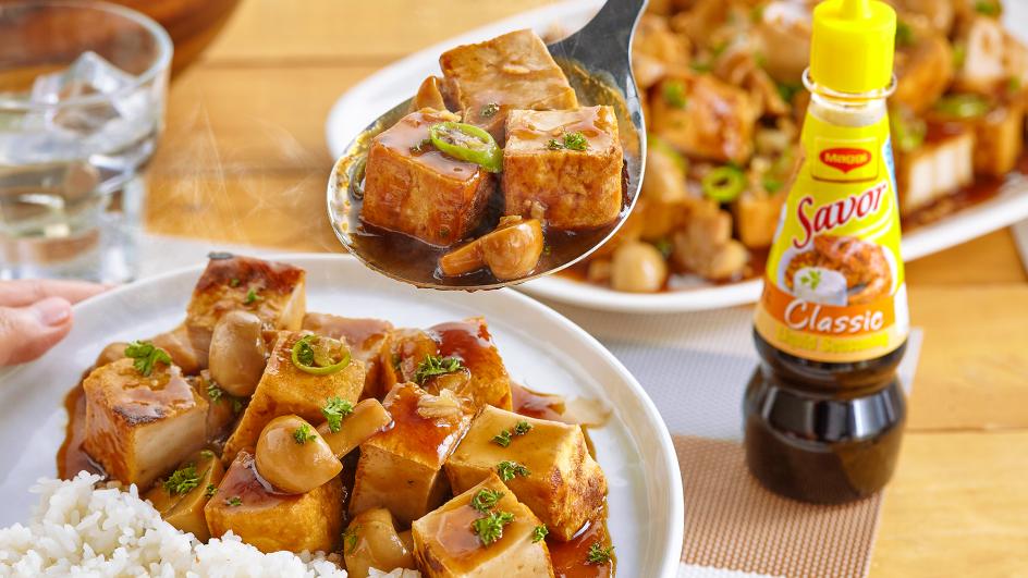 Savorventure Tofu and Mushroom Salpicao