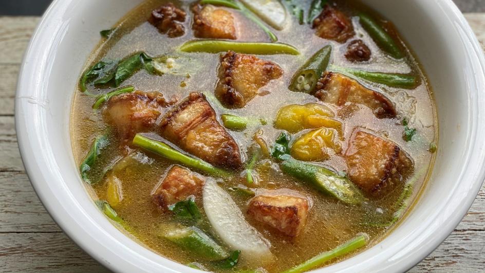Bagnet Sinigang with Gabi Recipe