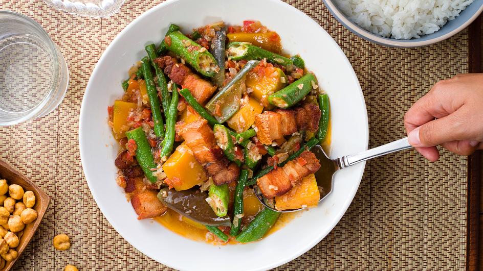 Pinakbet with Lechon Kawali