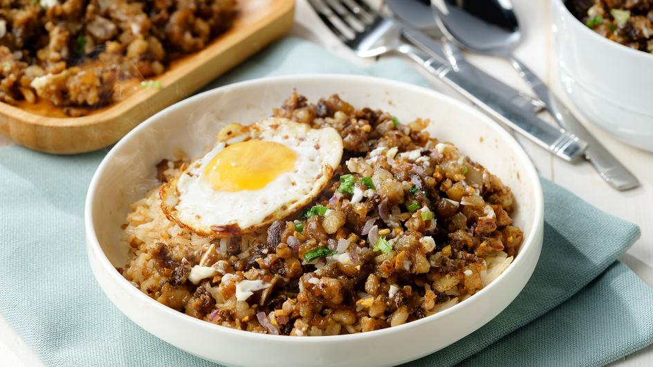 Savorventure Quick Sisig Rice with Crispy Egg Recipe