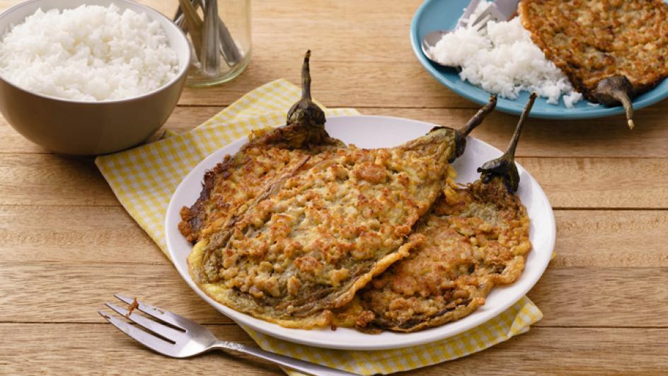 Tortang Talong with Giniling