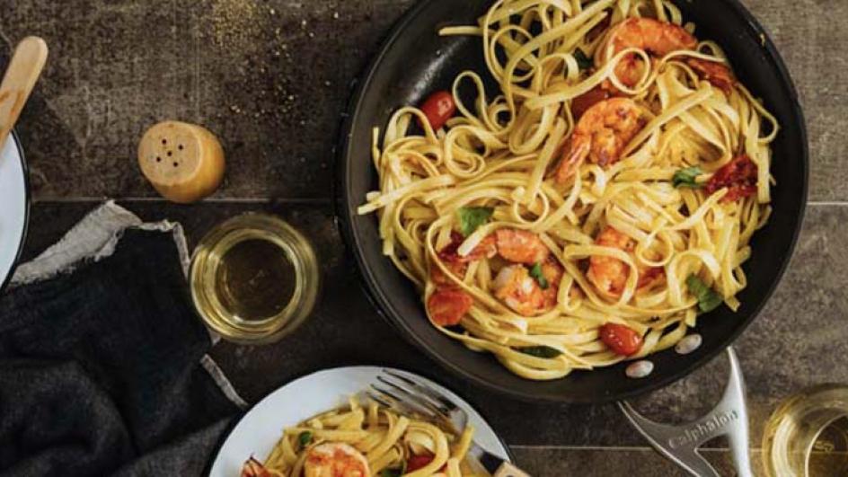 Prawns and Garlic Pasta