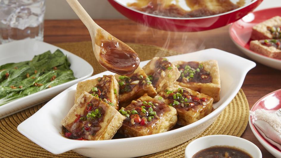 Tokwa Steaks with Oyster Sauce