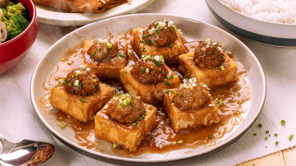 Stuffed Tofu with Oyster Sauce