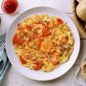 Tortang Sibuyas, Kamatis at Hipon Recipe