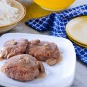 Pinoy Burger Steak in Mushroom Sauce