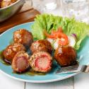 Hotdog Stuffed Meatballs Recipe