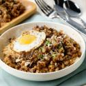 Savorventure Quick Sisig Rice with Crispy Egg Recipe