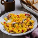 Ham and Mushroom Scrambled Egg