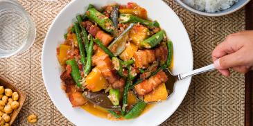 Pinakbet with Lechon Kawali