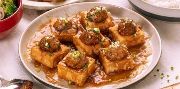 Stuffed Tofu with Oyster Sauce